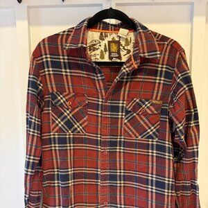 Paul Frank Cabincore Plaid Flannel Shirt Covered Buttons & JuliusPaul Fran Small